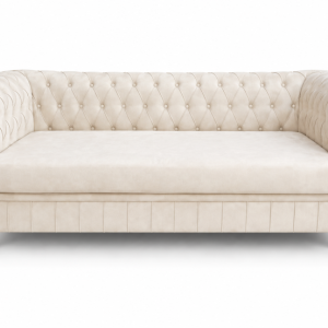 Kanapa Chesterfield Asti glamour beżowa pikowana sofa nowoczesna do salonu 961333