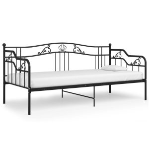 Kanapa Czarny Metal vidaXL 501696 Kanapa Czarny Metal vidaXL 501696