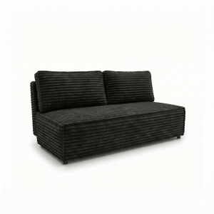 Kanapa FORANO z funkcją spania pojemnik mała sofa gruby sztruks czarny 1101442 Kanapa FORANO z funkcją spania pojemnik mała sofa gruby sztruks czarny 1101442