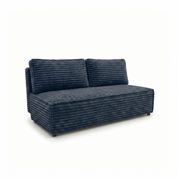 Kanapa FORANO z funkcją spania pojemnik mała sofa gruby sztruks niebieski 1101417