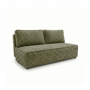 Kanapa FORANO z funkcją spania pojemnik mała sofa gruby sztruks zielony 1101435 Kanapa FORANO z funkcją spania pojemnik mała sofa gruby sztruks zielony 1101435