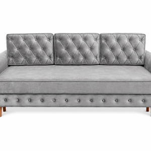 Kanapa Lili pikowana glamour sofa z funkcją spania DL pojemnik szara 228cm 238852 Kanapa Lili pikowana glamour sofa z funkcją spania DL pojemnik szara 228cm 238852