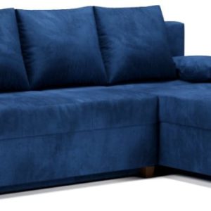 Kanapa Narożna Narożnik z Funkcją Spania + Pojemnik Mini Lux 2 Granat Prawy 659537 Kanapa Narożna Narożnik z Funkcją Spania + Pojemnik Mini Lux 2 Granat Prawy 659537