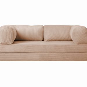 Kanapa piankowa Foamy z funkcją spania beżowy sztruks 985440