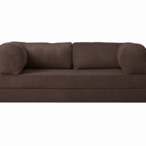 Kanapa piankowa Foamy z funkcją spania brązowy sztruks 985448
