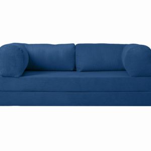 Kanapa piankowa Foamy z funkcją spania niebieski sztruks 985444