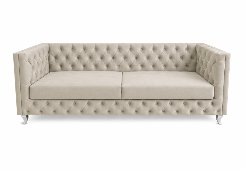 Kanapa pikowana sofa w stylu glamour Lendoro 1037321