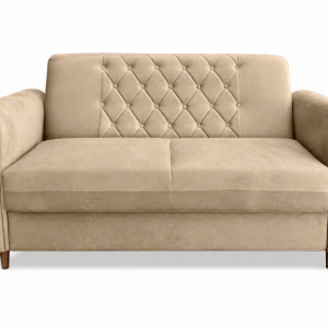 Kanapa Roma 2 osobowa glamour pikowana beżowa Amor Velvet tapicerowana 311297