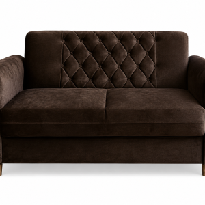 Kanapa Roma 2 osobowa glamour pikowana velvet brązowa tapicerowana 311298