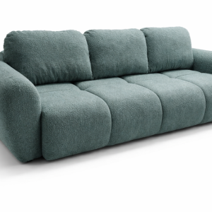 Kanapa rozkładana Agnello boucle pojemnik na pościel sofa Morska Zieleń 1038429