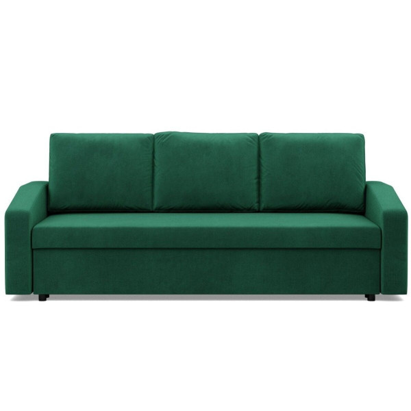 Kanapa rozkładana, BLOM, velvet, 220x92x92, butelkowa zieleń | TYLETEGOTU 773344