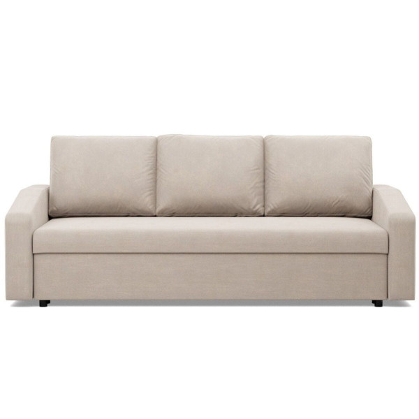 Kanapa rozkładana, BLOM, velvet, 220x92x92 cm, beżowy | TYLETEGOTU 773350