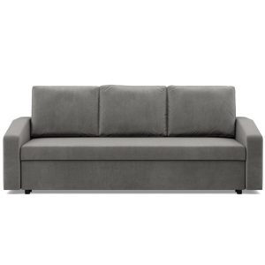 Kanapa rozkładana, BLOM, velvet, 220x92x92 cm, jasny szary | TYLETEGOTU 773358 Kanapa rozkładana, BLOM, velvet, 220x92x92 cm, jasny szary | TYLETEGOTU 773358