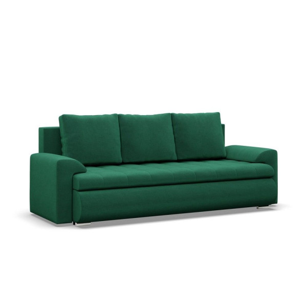 Kanapa rozkładana, Bosco, kronos 222x96x92, butelkowa zieleń 435548