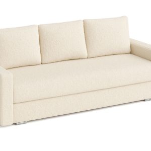 Kanapa rozkładana trzyosobowa z funkcją spania SILVER 3 boucle kremowa 756593 Kanapa rozkładana trzyosobowa z funkcją spania SILVER 3 boucle kremowa 756593