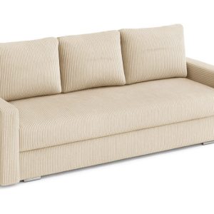 Kanapa rozkładana trzyosobowa z funkcją spania SILVER 3 sztruks kremowa 756588 Kanapa rozkładana trzyosobowa z funkcją spania SILVER 3 sztruks kremowa 756588
