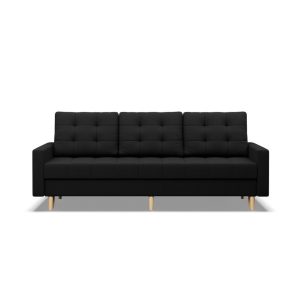 Kanapa skandynawska, pikowana, NUBO, 212x92x92 cm, czarny | TYLETEGOTU 773295 Kanapa skandynawska, pikowana, NUBO, 212x92x92 cm, czarny | TYLETEGOTU 773295