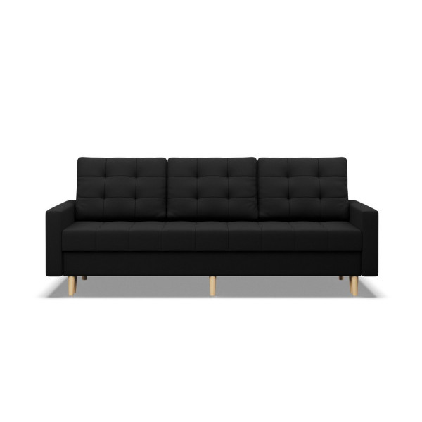 Kanapa skandynawska, pikowana, NUBO, 212x92x92 cm, czarny | TYLETEGOTU 773295