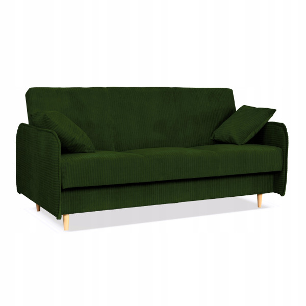 Kanapa sofa Alvo rozkładana wersalka funkcja spania pojemnik Family zielona 701626