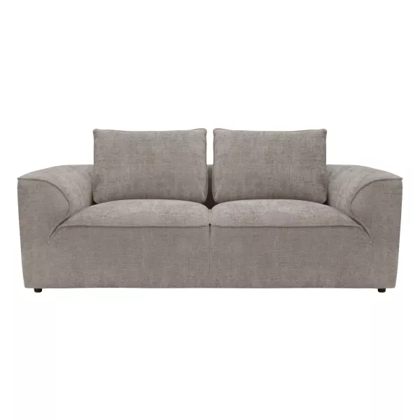 Kanapa Sofa Amado 3 osobowa Szaro Beżowa Welur Szenil Premium Nowoczesna 1078239