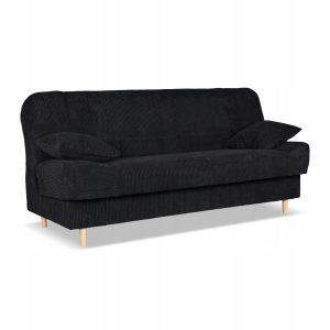 Kanapa sofa Belito rozkładana pojemnik f spania bonell czarna sztruks 699524 Kanapa sofa Belito rozkładana pojemnik f spania bonell czarna sztruks 699524