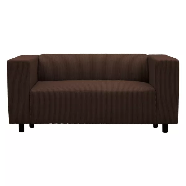 Kanapa Sofa Clarkson 2 osobowa Brązowa Sztruks Salon Nowoczesna Komfortowa 1078224