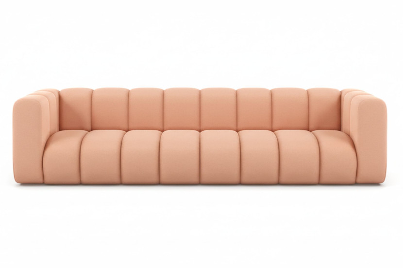Kanapa, sofa czteroosobowa Grand, tkanina welurowa Salvador, Różowy 900619