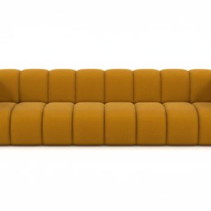 Kanapa, sofa czteroosobowa Grand, tkanina welurowa Salvador, Żółty 900620 Kanapa, sofa czteroosobowa Grand, tkanina welurowa Salvador, Żółty 900620