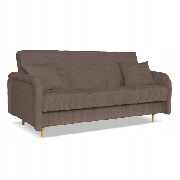 Kanapa sofa Merivo rozkładana wersalka f spania pojemnik Family brązowa 699531
