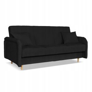Kanapa sofa Merivo rozkładana wersalka f spania pojemnik Family czarna 699528 Kanapa sofa Merivo rozkładana wersalka f spania pojemnik Family czarna 699528