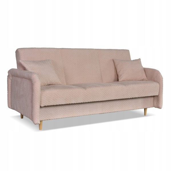 Kanapa sofa Merivo rozkładana wersalka f spania pojemnik Family różowa 699534
