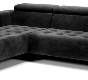 Kanapa Sofa Narożna Narożnik Barbados Regulowane Zagłówki Czarny Lewy 656176 Kanapa Sofa Narożna Narożnik Barbados Regulowane Zagłówki Czarny Lewy 656176