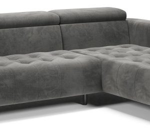 Kanapa Sofa Narożna Narożnik Barbados z Regulowanymi Zagłówkami Szary Prawy 656175 Kanapa Sofa Narożna Narożnik Barbados z Regulowanymi Zagłówkami Szary Prawy 656175
