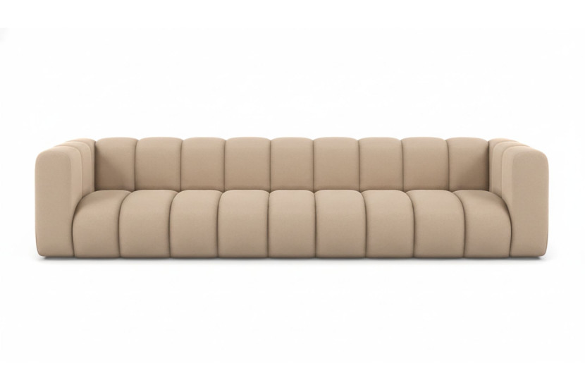 Kanapa, sofa pięcioosobowa Grand, tkanina welurowa Salvador, Beżowy 900612