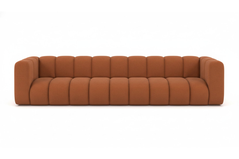 Kanapa, sofa pięcioosobowa Grand, tkanina welurowa Salvador, Brązowy 900607