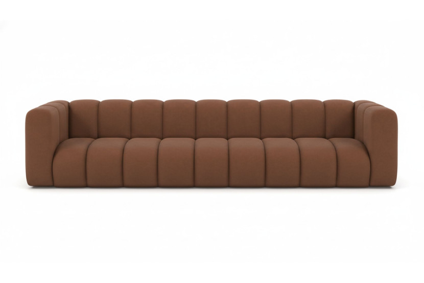 Kanapa, sofa pięcioosobowa Grand, tkanina welurowa Salvador, Ciemnobrązowy 900610