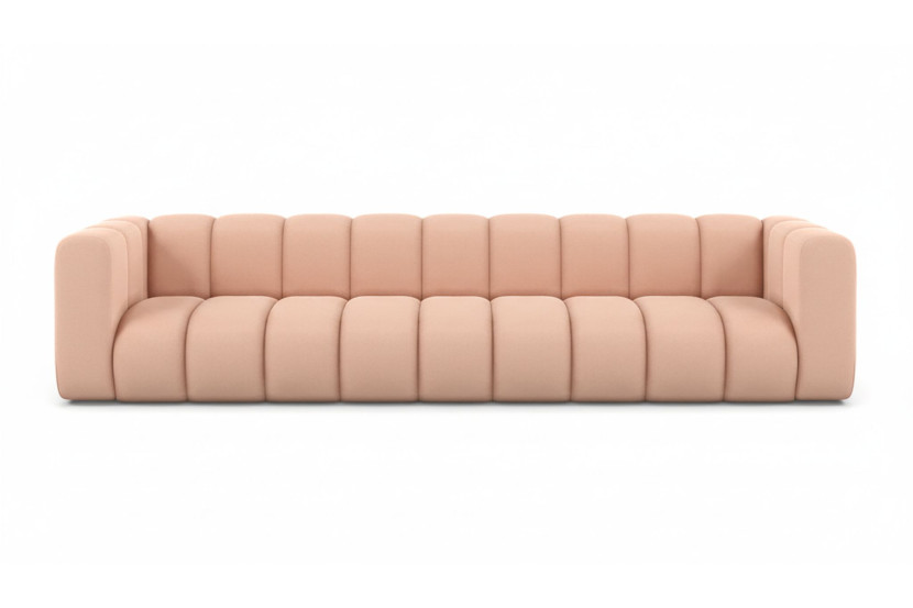 Kanapa, sofa pięcioosobowa Grand, tkanina welurowa Salvador, Różowy 900613