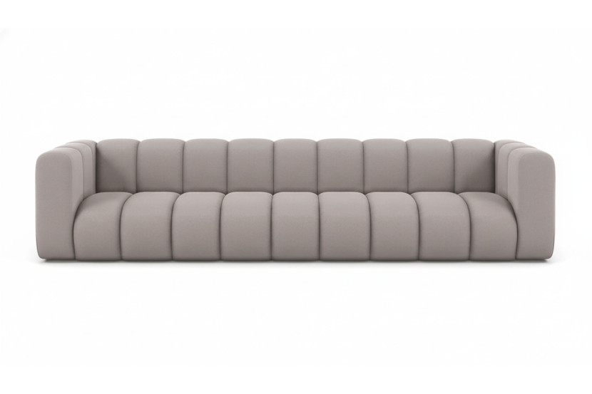 Kanapa, sofa pięcioosobowa Grand, tkanina welurowa Salvador, Szary 900611