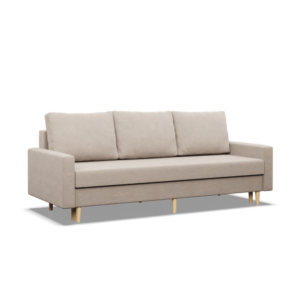 Kanapa, sofa rozkładana z funkcją spania beżowa 285657