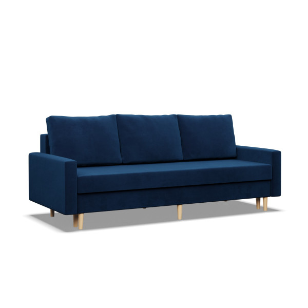 Kanapa, sofa rozkładana z funkcją spania bonell niebieska 285631