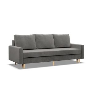 Kanapa, sofa rozkładana z funkcją spania szara 285649 Kanapa, sofa rozkładana z funkcją spania szara 285649