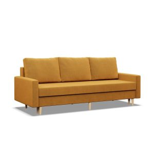 Kanapa, sofa rozkładana z funkcją spania żółta 285638 Kanapa, sofa rozkładana z funkcją spania żółta 285638