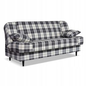 Kanapa sofa Sally rozkładana f spania family meble krata granatowo – biała 699523 Kanapa sofa Sally rozkładana f spania family meble krata granatowo – biała 699523
