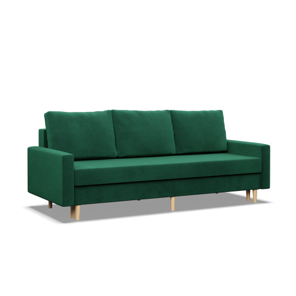 Kanapa, sofa z funkcją spania butelkowa zieleń 285664
