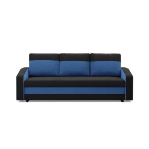 Kanapa z funkcją spania, AURELO, 220x92x92, czarny, granatowy | TYLETEGOTU 773379 Kanapa z funkcją spania, AURELO, 220x92x92, czarny, granatowy | TYLETEGOTU 773379