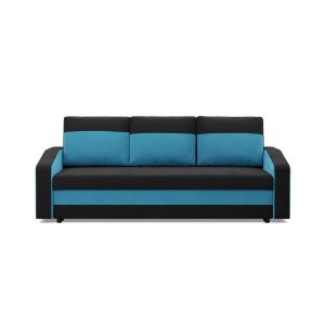 Kanapa z funkcją spania, AURELO, 220x92x92, czarny, niebieski | TYLETEGOTU 773355 Kanapa z funkcją spania, AURELO, 220x92x92, czarny, niebieski | TYLETEGOTU 773355