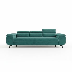 Kanapa z funkcją spania Flat z regulowanymi zagłówkami butelkowa zieleń 1000928 Kanapa z funkcją spania Flat z regulowanymi zagłówkami butelkowa zieleń 1000928