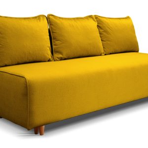Kanapa z funkcją spania sofa rozkładana Santi – żółta 806117