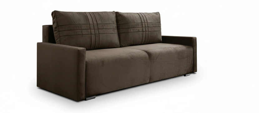 Kanapa z funkcją spania sofa z bokami sofa rozkładana Oslo - braz 939066