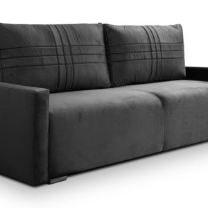 Kanapa z funkcją spania sofa z bokami sofa rozkładana Oslo – grafitowa 806125 Kanapa z funkcją spania sofa z bokami sofa rozkładana Oslo – grafitowa 806125